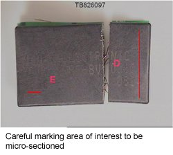 Careful marking area of interest to be micro-sectioned