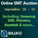 Online SMT Auction - Sept.10-13 - Featuring Equipment from FryMaster