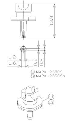 Panasonic N610043815AD/N610119485AB NOZZLE 235CS/235CSN