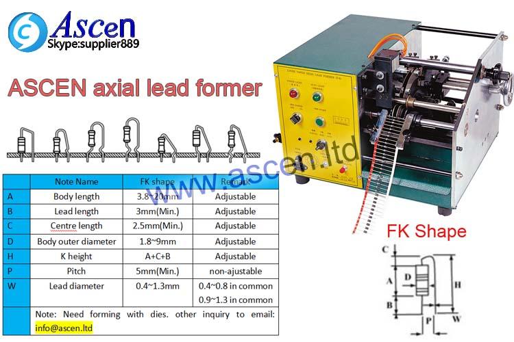 component axial lead former