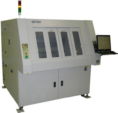 Getech GSR1290 Large Panel depaneling machine has the largest processing window available on the market today; capable of handling panels up to 910 x 610 mm (36