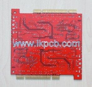 HASL-Red-Solder-PCB-10Layers-Gold-Finger