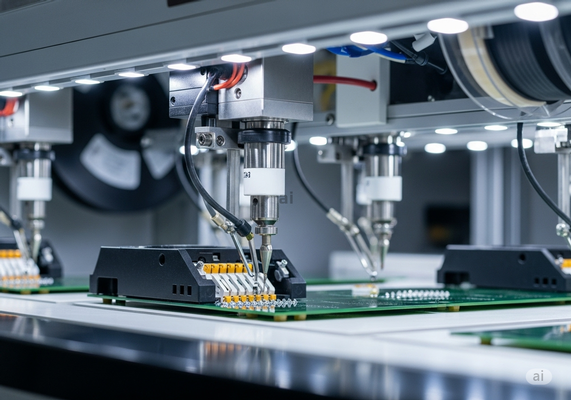 picture of SMT placement machine placement heads