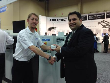 From left to right: Bryce Timms of Juki and Mario Scalzo of Indium Corporation at APEX 2014. This year marks the 10th anniversary of Live at APEX.
