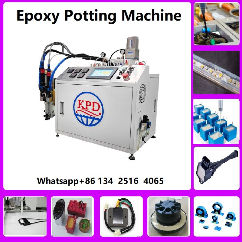 Silicone epoxy PU ab glue potting macihne for replay production