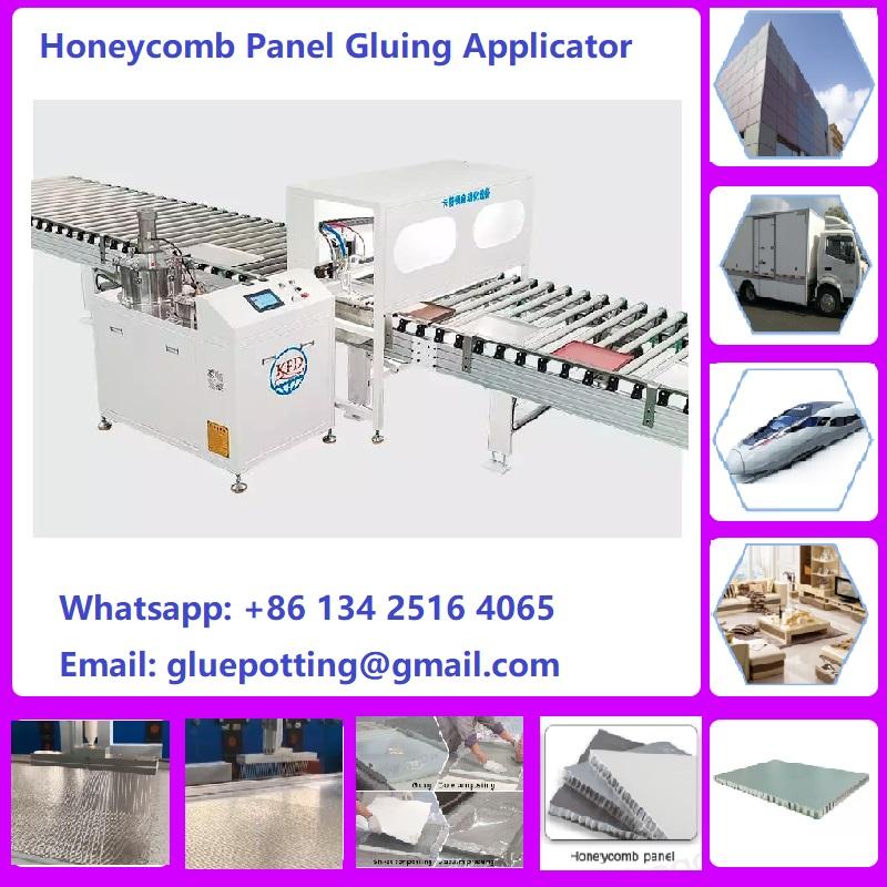 Two-component gluing system of woodworking laminating line. |Glue Spraying Solution