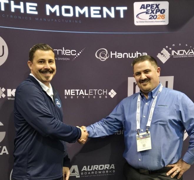 picture of Elias Malfavon, President of Metal Etch Services, Inc., and Bobby Glidwell, Director of Technology at Magnalytix