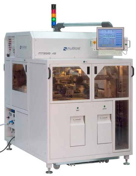 MT9510 x16, Multitest's new 16-site tri-temp pick-and-place handler.