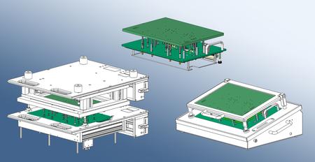 Cost-efficient test fixture for incircuit and function tests