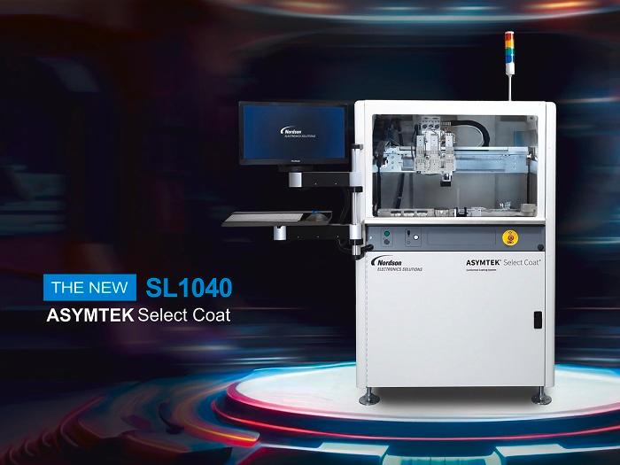 The ASYMTEK Select Coat SL-1040 wins the 2024 Global Technology award for conformal coating equipment. The system from Nordson Electronics Solutions pairs new process control and new maintenance features, making it ideal for conformal coating in high-volume electronics manufacturing.