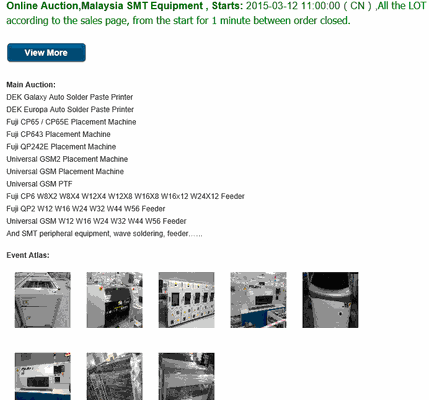 Fuji CP643, CP65, MPM Accuflex, GSM2, DEK 265GSX (AUCTION)