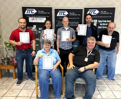 picture of TTCI eemployees holding technology award