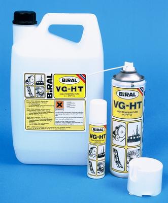 BiRAL VG-HT (visco grease - high temperature) Operates from -20°C to +270°C. Supplied as aerosol and in unpressurised containers.