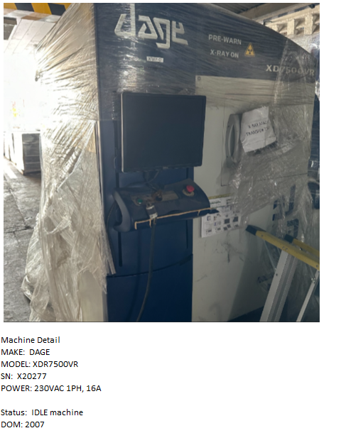 Dage XRay Inspection System XDR7500VR