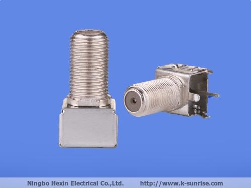 75ohm F type connector with metal shielding cover