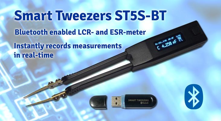 Bluetooth Enabled Smart Tweezers LCR- and ESR-meter