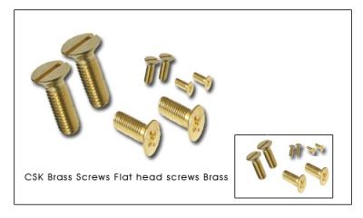 CSK Brass Screws Flat head screws Brass 