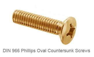 DIN 966 Phillips Oval Countersunk screws