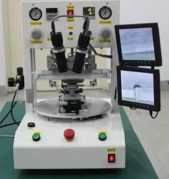 Double Turnable Tables Hot Bar Soldering Equipment For ACF / TAB