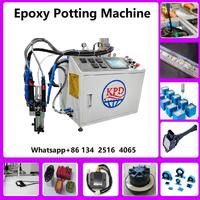 Automated potting and encapsulating of electronic assemblies with meter mix and dispensing equipment